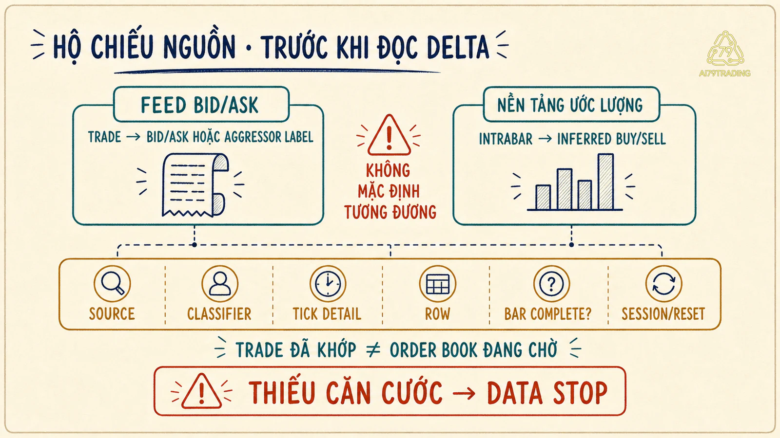 So sánh nguồn Bid Ask trực tiếp với khối lượng nền tảng suy ra từ bar con