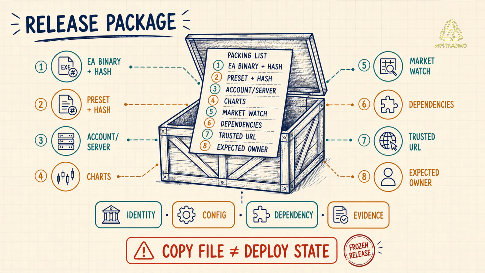 Release package gồm EA hash preset account server charts và dependencies