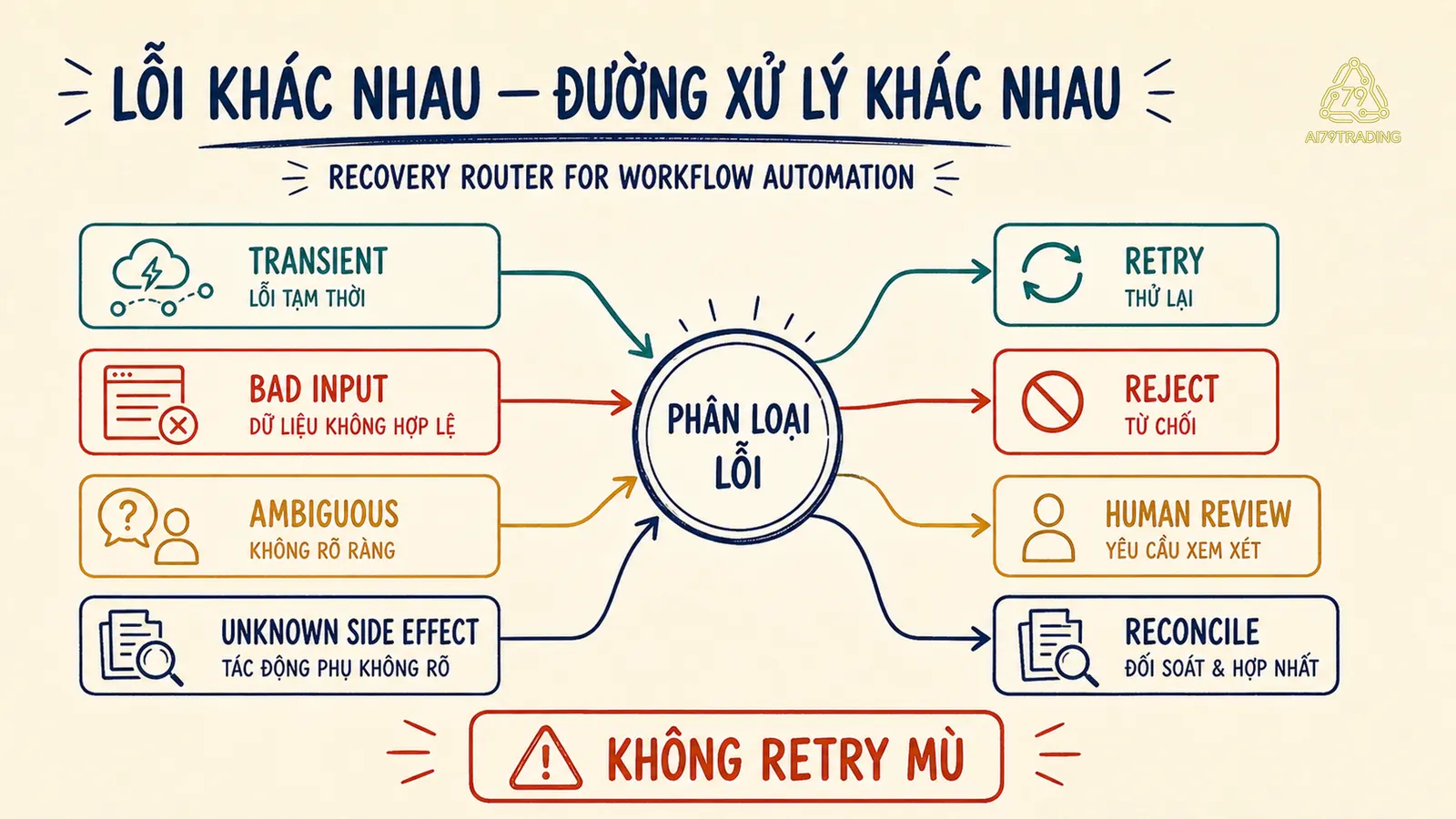 Recovery Router phân transient bad input ambiguous và unknown side effect