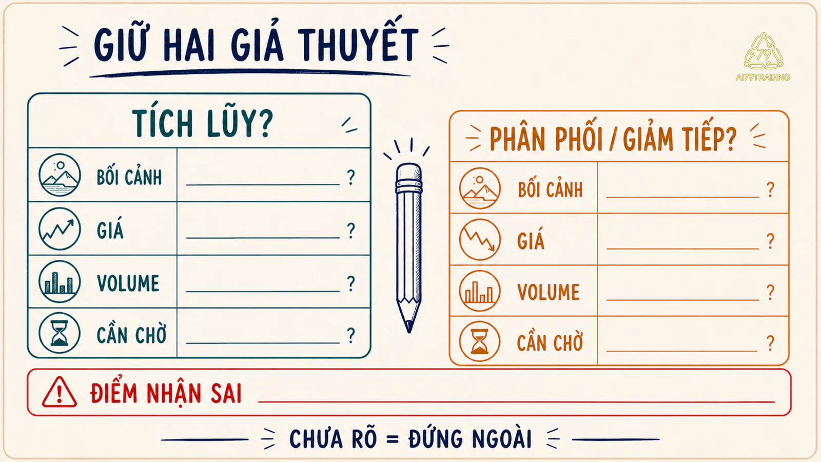 Phiếu hai giả thuyết tích lũy và phân phối với ô bằng chứng và điểm nhận sai